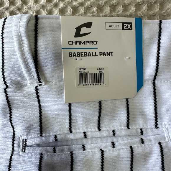 Champro Men's White Baseball Pants - Picture 1 of 4